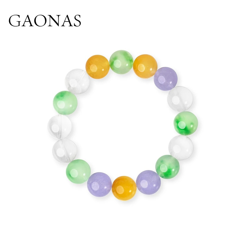GAONAS 非金属玻璃手链多宝玲珑时尚贵气新中式多彩手链11605SG