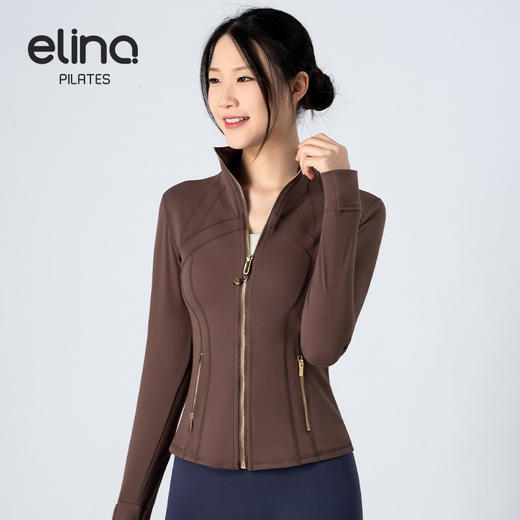 一恋普拉提限量闪耀金瑜伽运动立领外套EMM629 商品图7