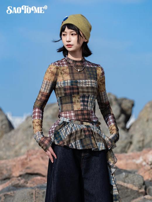 早乙女惠子saotome/STMLYQ13149/不规则下摆长袖打底连衣裙 商品图0