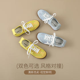 ZHR德训鞋女2025新款夏季网面透气芭蕾阿甘女鞋多巴胺休闲爆款