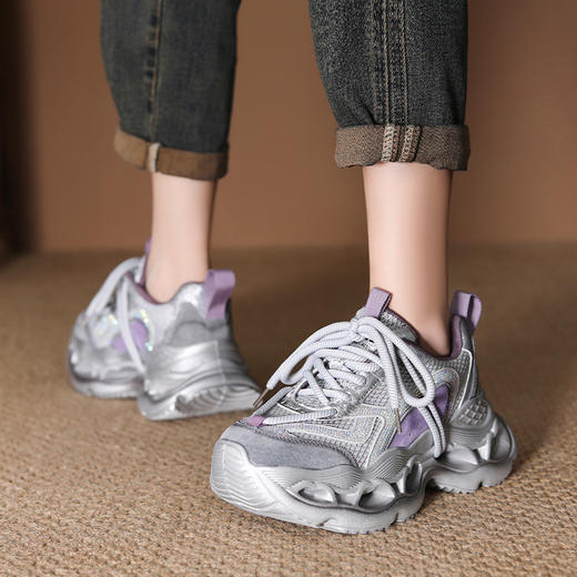 FR 85060休闲增高运动老爹鞋厚底透气网面鞋 商品图2