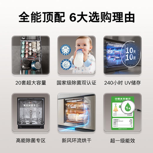 博世（BOSCH）20套V10Pro全嵌入式除菌洗碗机240H存储 新风环流烘干SJV4HMX66C 可定制面板 商品图1