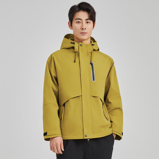 圣得西男士户外休闲连帽夹克2025年秋季新款中青年百搭冲锋式外套 商品图2
