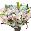 【爱在七夕】新鲜鲜花  粉白浪漫花束33朵粉玫瑰+香水百合2枝+蝴蝶兰1朵+配草 鲜花花束（可备注送货时间） 商品缩略图0