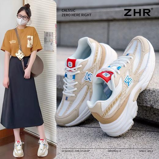 ZHR则则网面透气慢跑老爹鞋2025春季新款百搭校园风运动休闲鞋女 商品图0