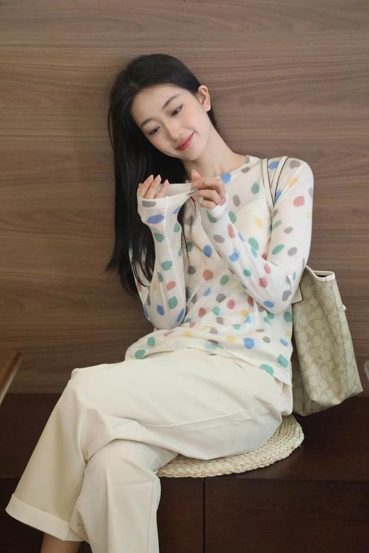 超轻薄 彩点天丝羊毛防晒针织衫 柔软舒服 商品图14