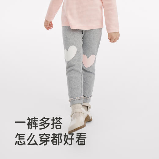 英氏儿童百搭打底裤2025秋季新款女宝宝弹力外穿休闲裤女童裤子 商品图3