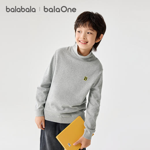 巴拉巴拉balaOne童装儿童毛衣男女针织衫2025新款冬季高领打底衫 商品图2