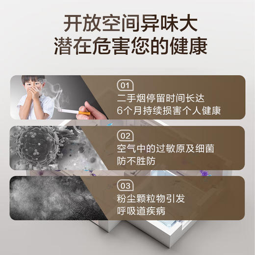 霍尼韦尔 桌面空气净化器白色7.3W KJ45F-X02 商品图1