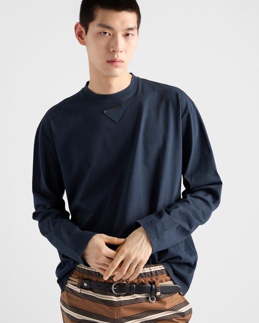 男款纯棉三角标长袖T恤020 商品图3