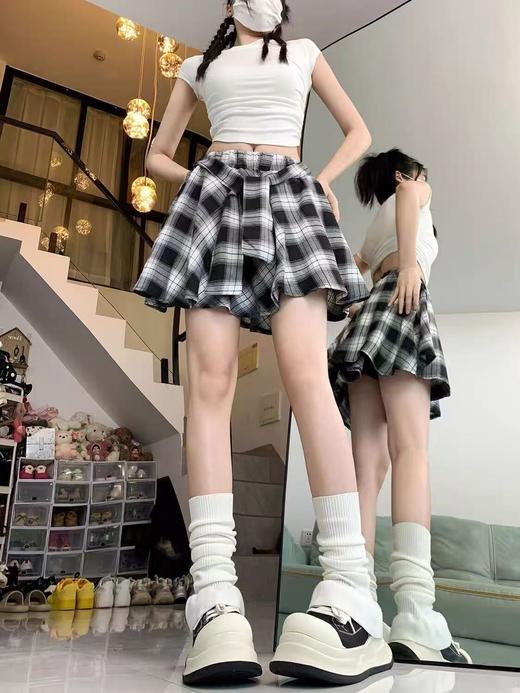 【孤品捡漏】G133防走光格子短裙-喜出 商品图0
