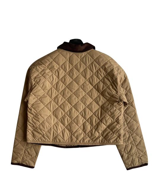 女款短款三角标菱格棉服020 商品图1