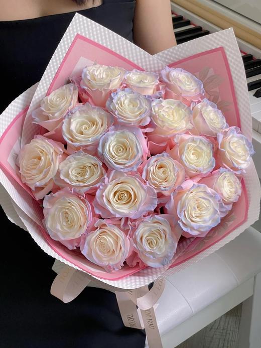 厄瓜多尔进口染色玫瑰AURORA BOREAL粉色欧诺拉北极光10支 商品图0