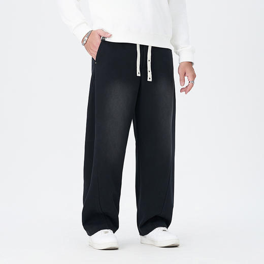 【DMH】大依优型大码男士阔腿休闲裤秋季新款直筒休闲长裤日系慵懒潮流复古高街潮牌宽松阔腿裤男300斤 商品图1