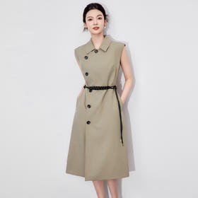 「高货wl」全新升级【铂金会员413/天猫559/差价146】(95201)洛诗琳轻奢设计感西装无袖连衣裙2025秋季通勤收腰马甲裙