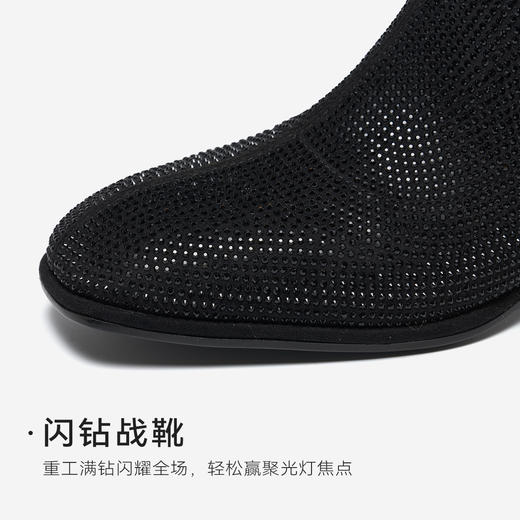 星期六优雅满钻粗跟时装靴SSD4116154 商品图13