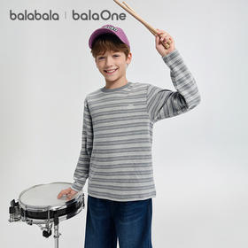 巴拉巴拉balaOne童装儿童长袖t恤男童女童2025新款秋装条纹打底衫