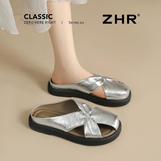 ZHR则则蝴蝶结包头拖鞋女外出夏季时尚百搭超软凉拖鞋女休闲网红 商品图9