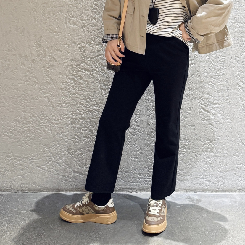 春秋显瘦！微喇罗马布九分小黑裤【包邮+三天无理由退换