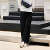 半身缘男裤 秋季宽松针织空气层面料卫裤休闲裤253201P17730070 商品缩略图1