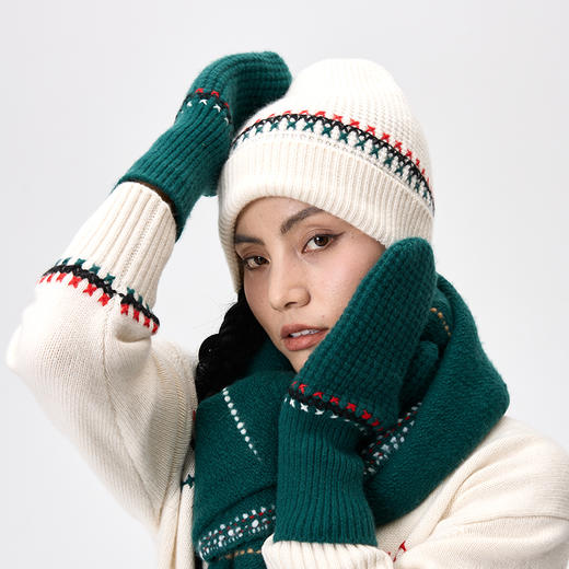 手工哈尼绣羊绒帽子  SJF97P611N 商品图1