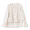 HR CPYY8117新中式棉麻提花马甲外套蕾丝小衫两件套 商品缩略图4