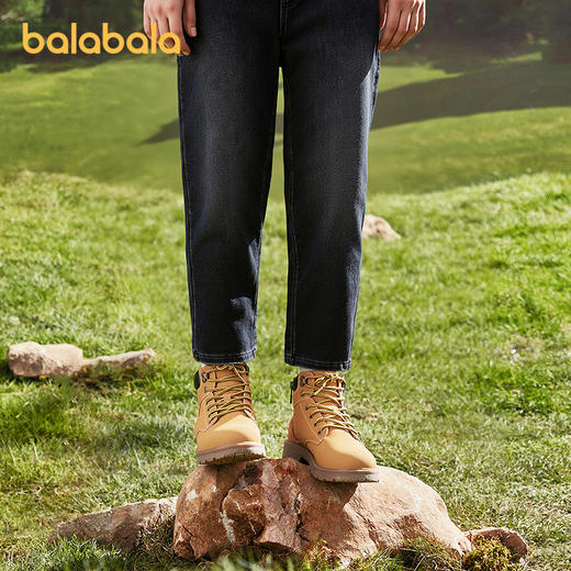 巴拉巴拉童装男童牛仔裤长裤中小童裤子秋冬加绒保暖休闲萝卜裤潮 商品图2