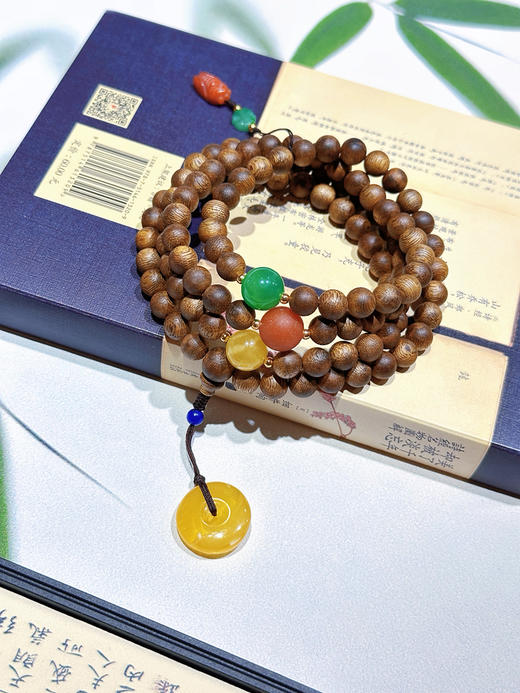 原创手工串制佛珠108粒奇楠沉香老山檀香佛珠念珠男女通用款 商品图2