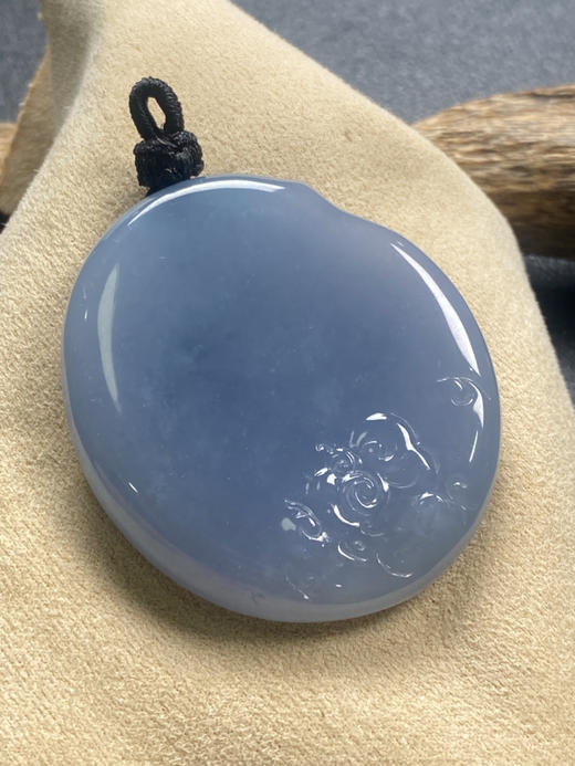 【FC0134】翡翠紫罗兰莲花悟道牌挂件 厚庄大气  色泽娇艳 雕工精美 商品图3