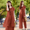 时尚韩版宽松上衣，阔腿裤长裤穿搭配吊带三件套HR-SYY2740 商品缩略图3