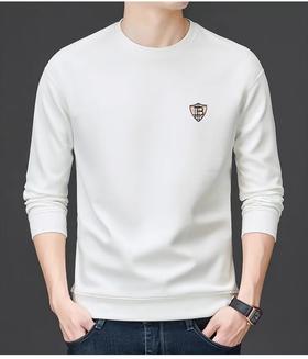 【孤品捡漏】（微脏）G127 格子标刺绣长袖卫衣T恤-喜出