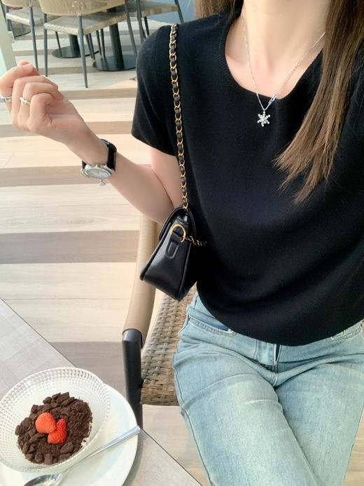 <曾小咸推荐>现货秒杀！最后一波 ！抢到赚到！6色针织圆领T恤 日常119.99 立减60 秒杀59.99！ 商品图5