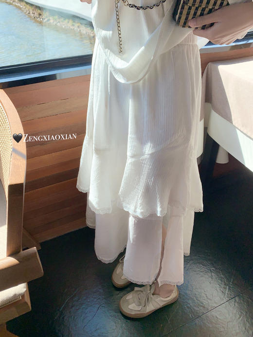 <曾小咸推荐>现货秒杀！微信超特价！花边小飞袖背心 日常139.99 立减70 秒杀69.99！花边拼接半裙秒杀119.99！！ 商品图5