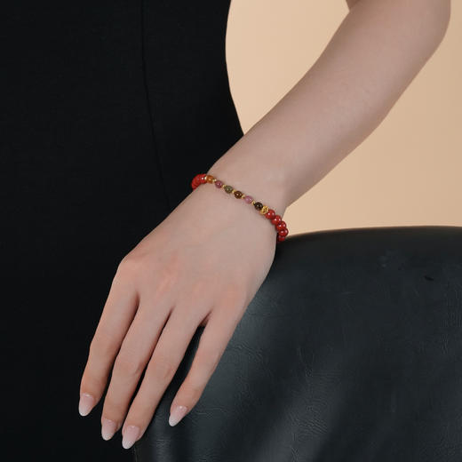 【贺禧】转运珠朱砂&碧玺手串 商品图3