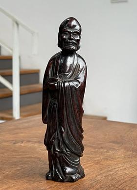 小叶紫檀雕罗汉立像，顺丰包邮