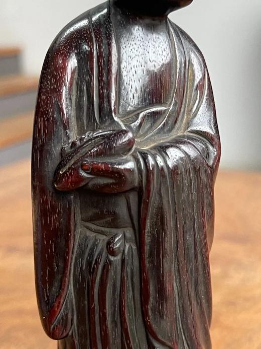 小叶紫檀雕罗汉立像，顺丰包邮 商品图9