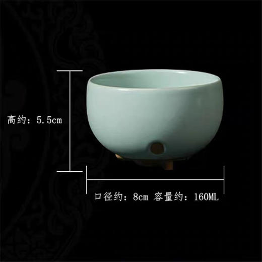 东道汝窑｜十二生肖主人杯（A、B杯）收官之作，马到成功B杯，2025天青 商品图2