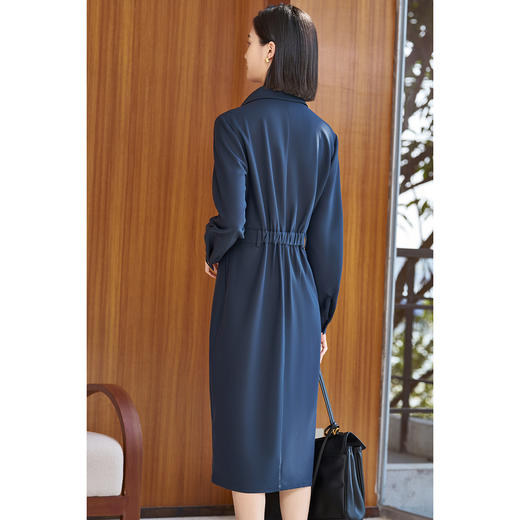 剩S/M 米思阳2026春季气质通勤风修身显瘦连衣裙V领侧开叉一步裙子女5361 商品图3