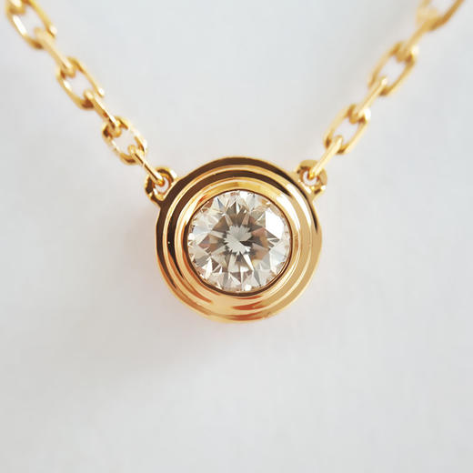 【定制款】AU750玫瑰金时尚经典定制款飞碟钻石吊坠项链吊坠：6.6*6.6*3.4MM / 项链：44CM（长度可调节）女士现售价：3680！220825NJS22 商品图2