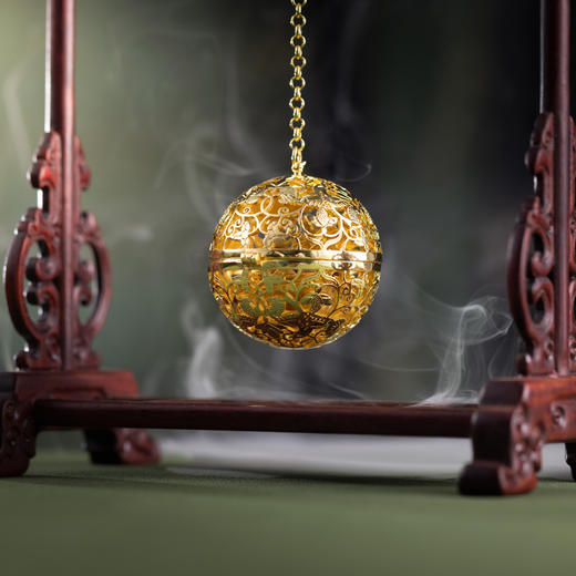 朱炳仁铜 | 合意香囊挂件套装（含木架） 商品图5