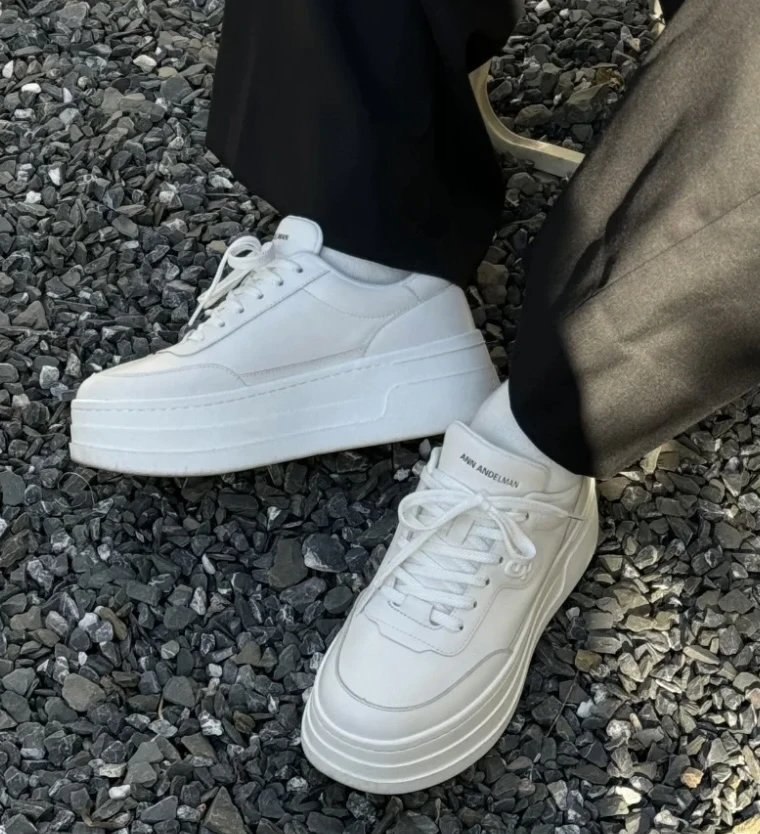 重磅渠道  ANN厚底松糕小白鞋  6cm厚底 超轻发泡底！