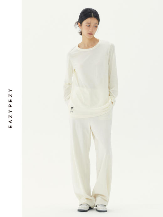 黑脸羊3.0长绒棉真丝羊毛长袖T恤 商品图1