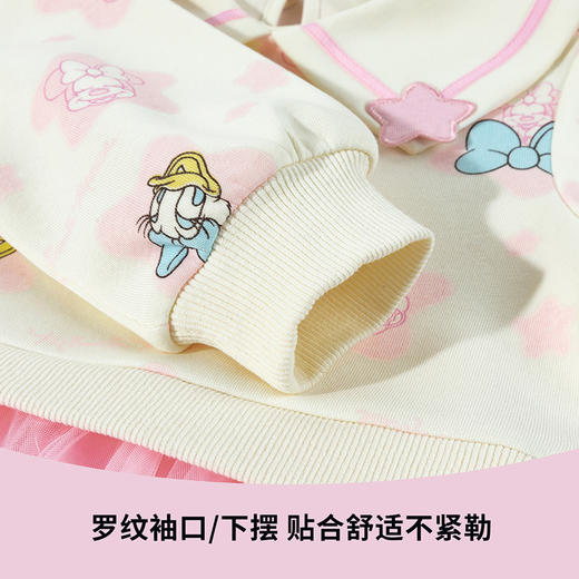 迪士尼童装春秋季女童洋气卫衣裙小女孩米妮黛丝印花长袖连衣裙ZD3EQ001 商品图7