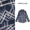 NORNS LADY诺恩 【老钱蓝格】秋季衬衫蓝色格纹经典百搭纯棉长袖上衣 H25SF30484-12.1 商品缩略图1