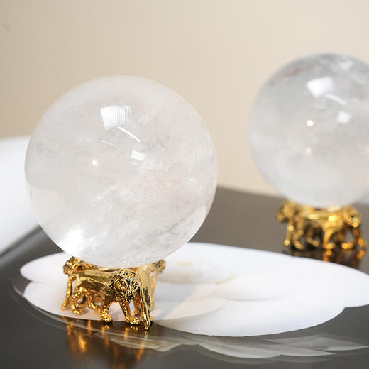 北京仓 ｜Goossens Paris-经典 Lions-天然水晶 三狮水晶球（S）［法国设计师］ 商品图0