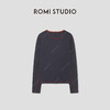 ROMI STUDIO“打破常规”灰红撞色边条舒适棉质长袖上衣RWCASU5423 商品缩略图1