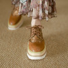 【预售5天】春秋季牛皮高跟鞋英伦风小皮鞋雕花系带坡跟厚底单鞋女ZMXY&JL2657 商品缩略图1