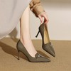 【预售5天】法式优雅宴会细跟单鞋女春秋季新款尖头时尚浅口高跟鞋通勤女鞋ZF&25023 商品缩略图0