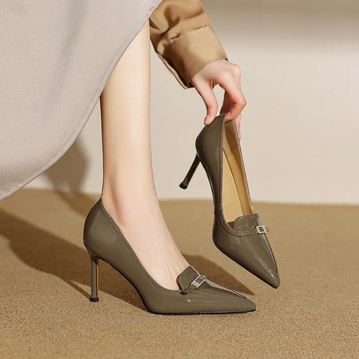 【预售5天】法式优雅宴会细跟单鞋女春秋季新款尖头时尚浅口高跟鞋通勤女鞋ZF&25023 商品图0
