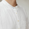 绽放606朵【黑白灰】2025男装汉麻中式精致立领白色中袖直襟小衫 商品缩略图4